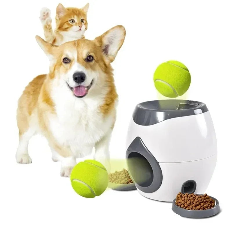 Fun Pet Ball Thrower with Auto Treat Dispenser - Halri