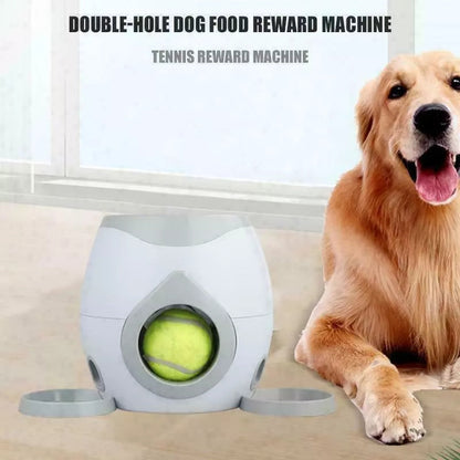 Interactive Dog Ball Launcher with Automatic Treat Dispenser