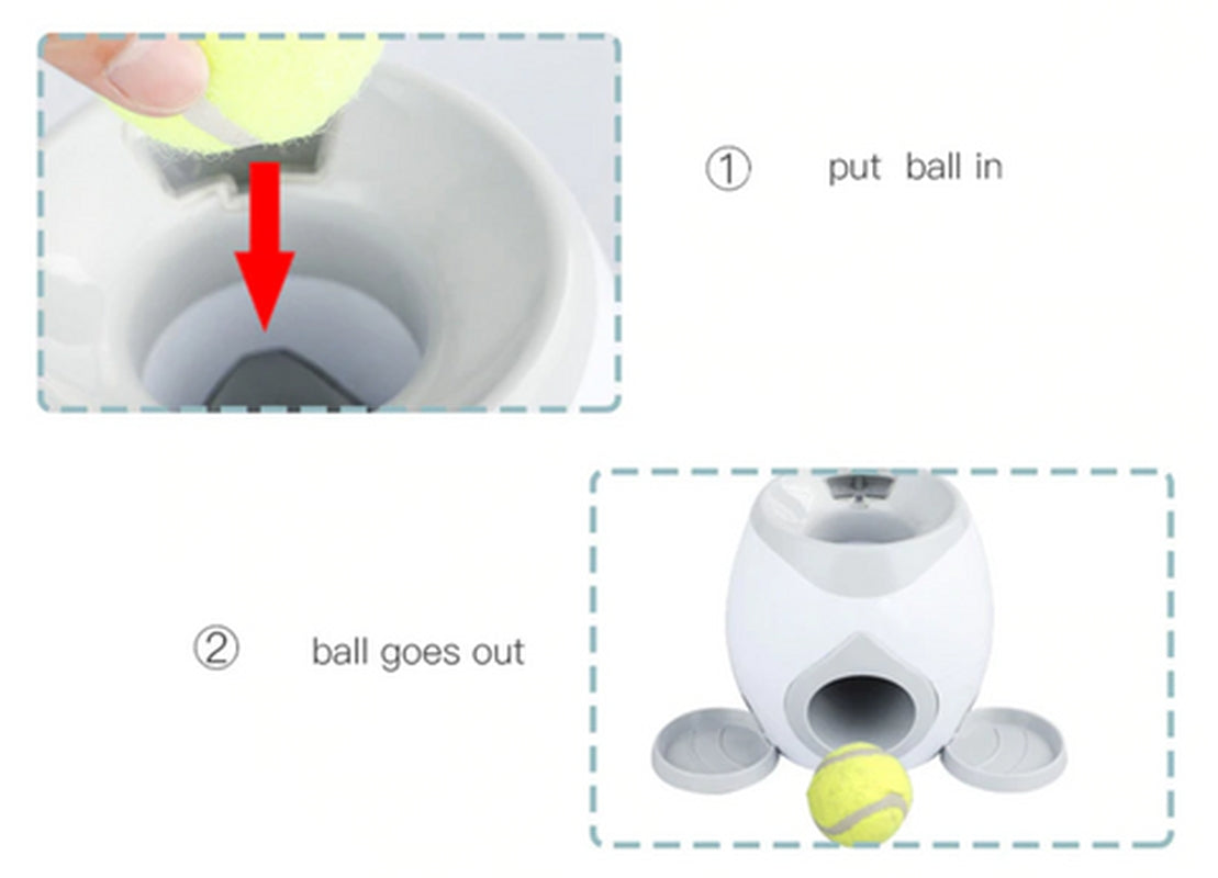 Interactive Dog Ball Launcher with Automatic Treat Dispenser