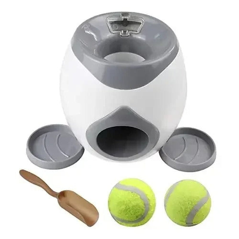 Interactive Dog Ball Launcher with Automatic Treat Dispenser