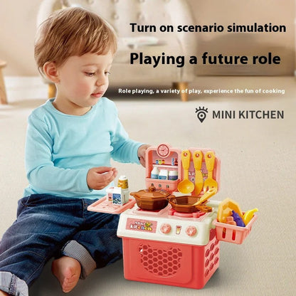 Interactive Cooking World With ABS Plastic, Mini Kitchen Toy, Lots of Details, Safe for 3+