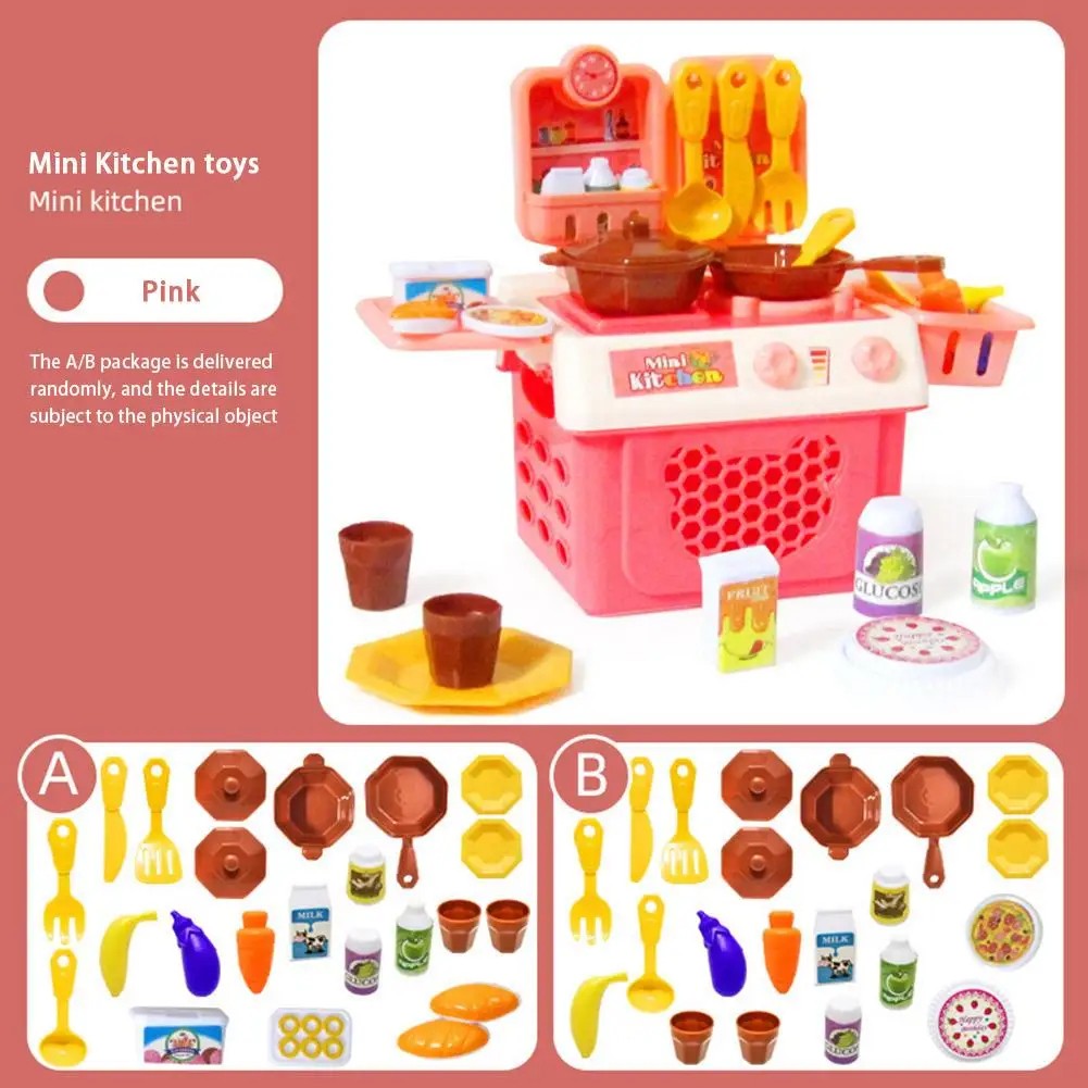Interactive Cooking World With ABS Plastic, Mini Kitchen Toy, Lots of Details, Safe for 3+