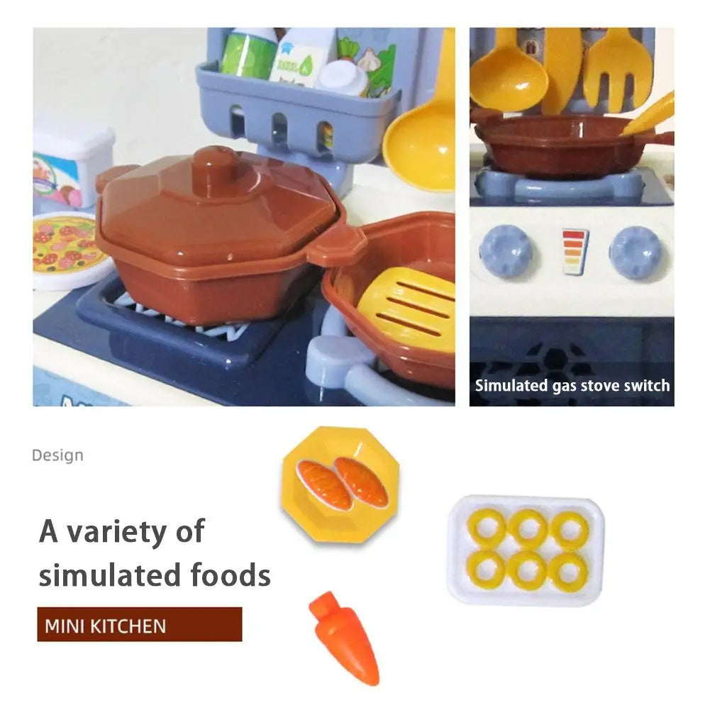 Interactive Cooking World With ABS Plastic, Mini Kitchen Toy, Lots of Details, Safe for 3+