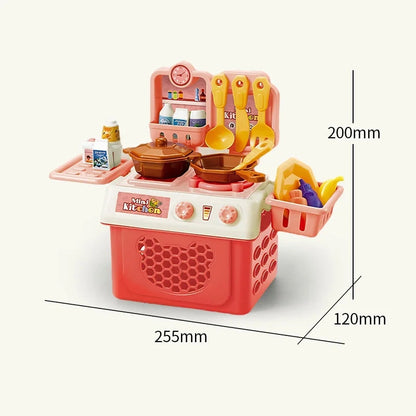 Interactive Cooking World With ABS Plastic, Mini Kitchen Toy, Lots of Details, Safe for 3+