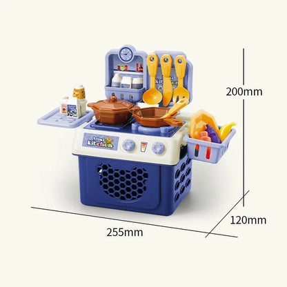 Interactive Cooking World With ABS Plastic, Mini Kitchen Toy, Lots of Details, Safe for 3+