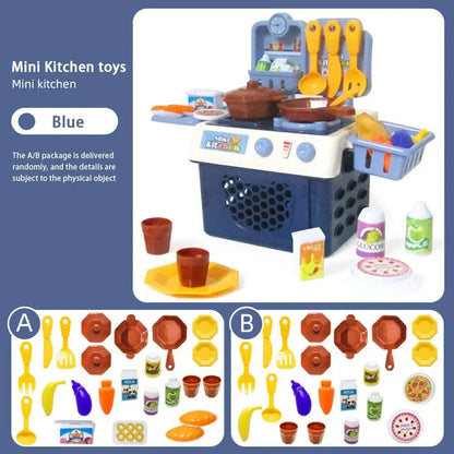 Interactive Cooking World With ABS Plastic, Mini Kitchen Toy, Lots of Details, Safe for 3+
