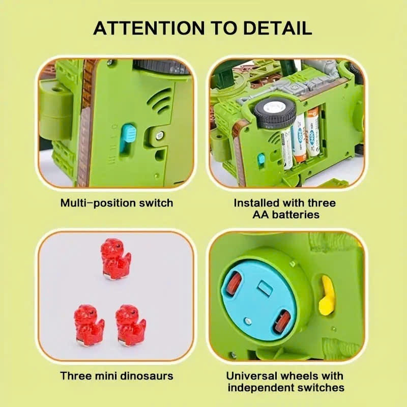 Interactive Dino Track with Lights & Sounds, Includes Baby Dinosaurs, Safe for Ages 3+