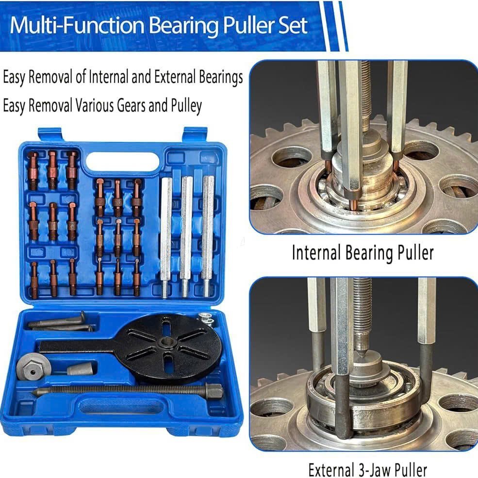 Internal Bearing Removal Puller Tool – Durable, Safe Material, Easy to Use, Comes with Storage Case