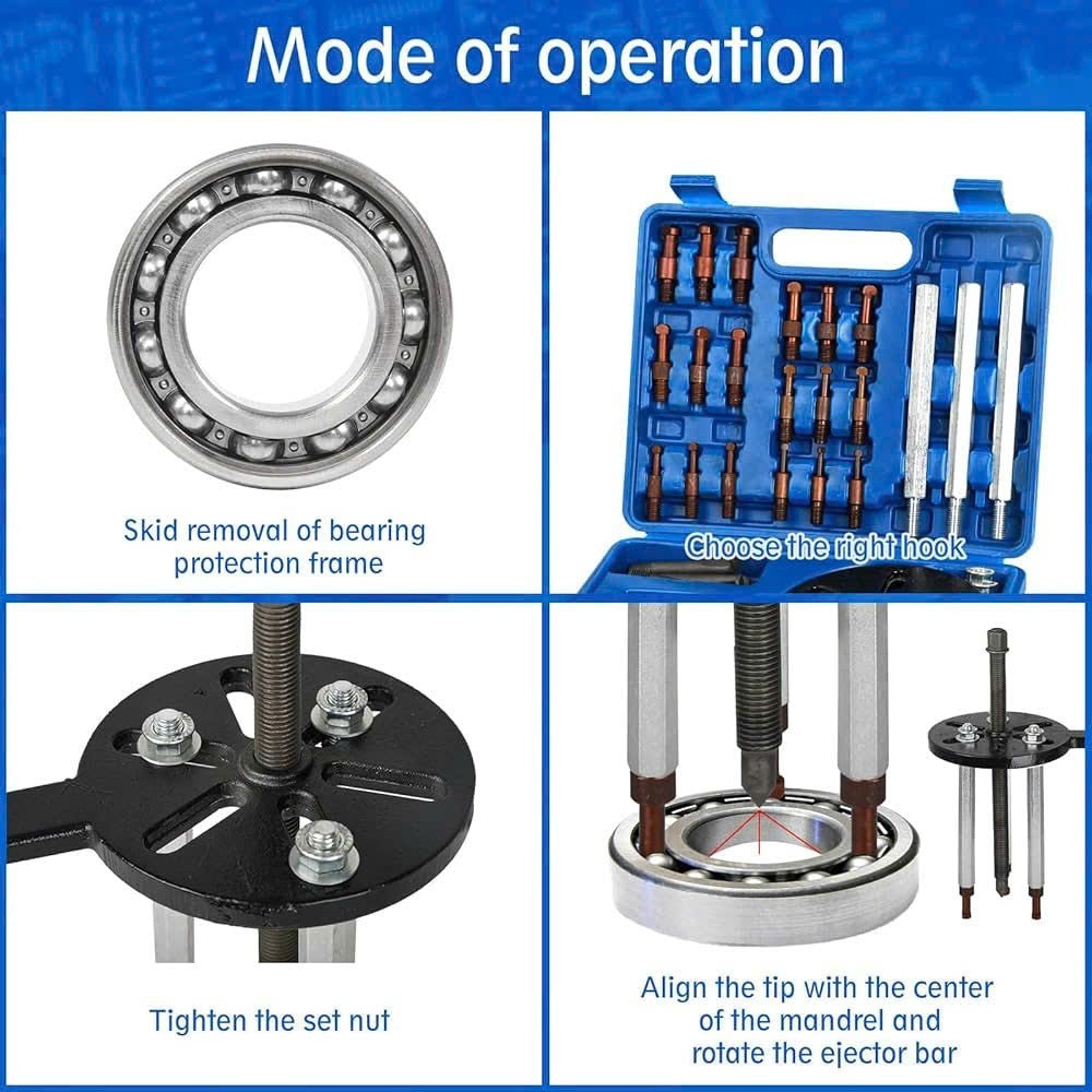 Internal Bearing Removal Puller Tool – Durable, Safe Material, Easy to Use, Comes with Storage Case