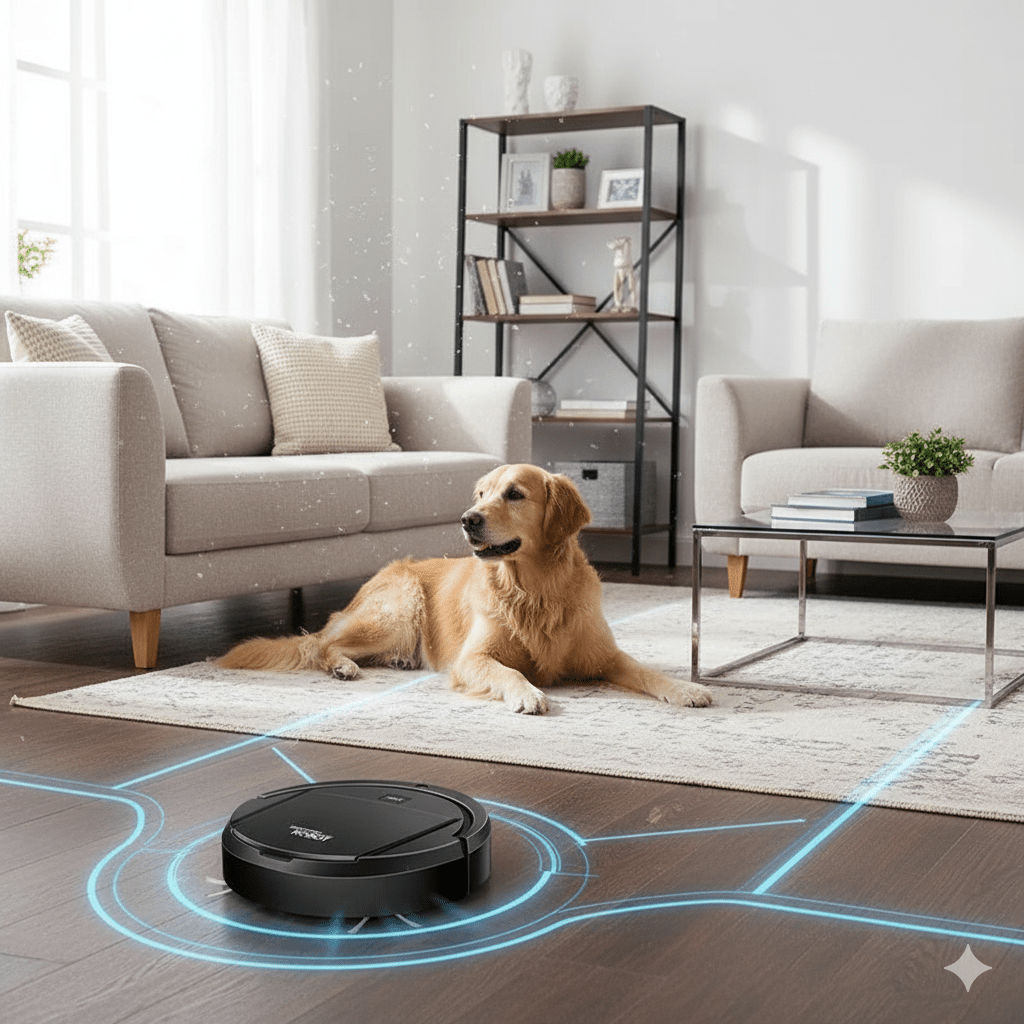 Quiet Automatic Vacuum Cleaner with HEPA Filter