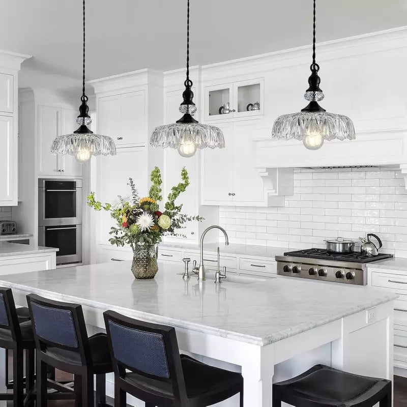 Chic Glass Flower Pendant Light