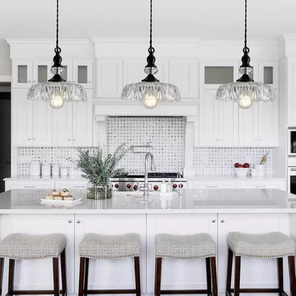 Chic Glass Flower Pendant Light