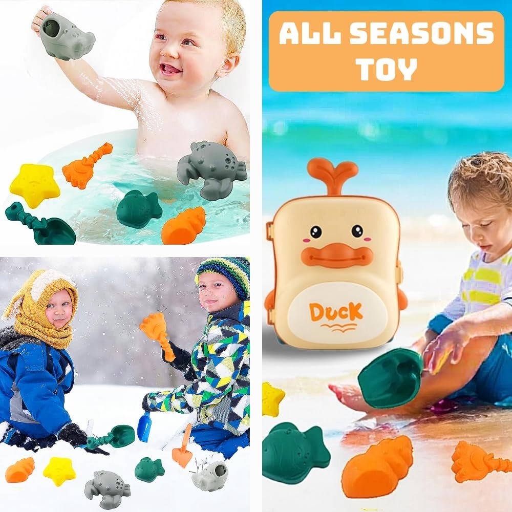Kids Beach Toy Set, Sand and Water Play, BPA-Free Plastic, Variety of Tools & Shapes, Safe for Ages 2+
