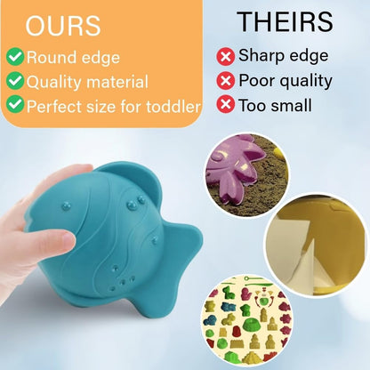 Kids Beach Toy Set, Sand and Water Play, BPA-Free Plastic, Variety of Tools & Shapes, Safe for Ages 2+