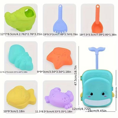 Kids Beach Toy Set, Sand and Water Play, BPA-Free Plastic, Variety of Tools & Shapes, Safe for Ages 2+
