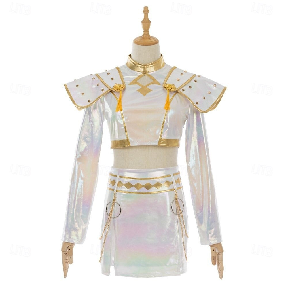Shiny Kpop Girl Halloween Costume Hologram Dress - Halri