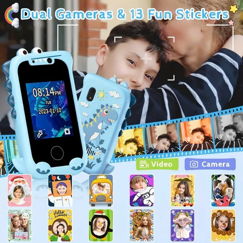 Kids Toy Phone – Music and Selfie Fun with Touch Screen, Rechargeable, Safe for Ages 3+