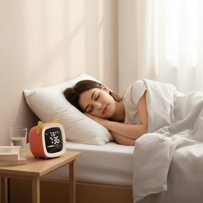 LED Children's Alarm Clock with Night Light – Gentle Wake-Up, Playful Star and Rabbit Design, Energy Efficient 1