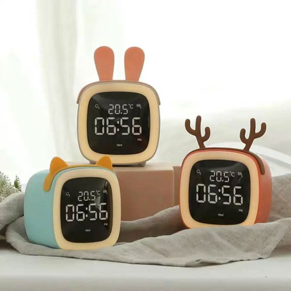 LED Children's Alarm Clock with Night Light – Gentle Wake-Up, Playful Star and Rabbit Design, Energy Efficient 2