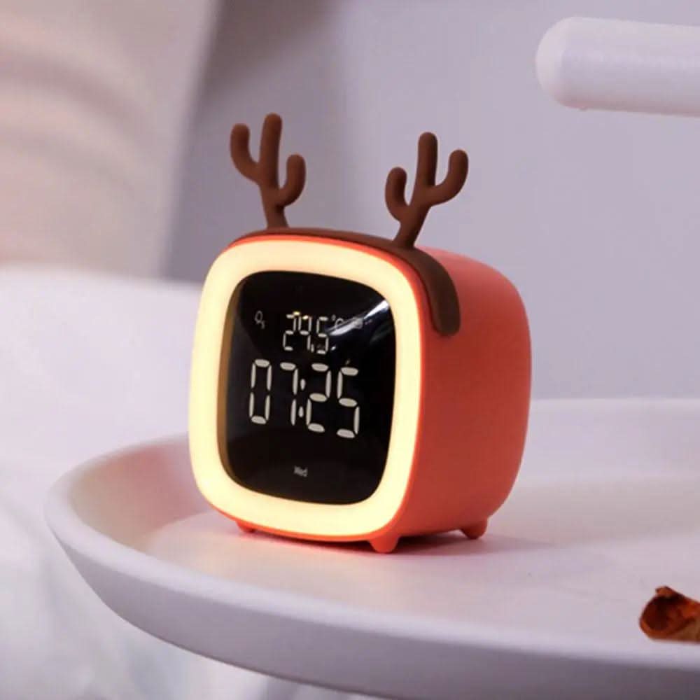 LED Children's Alarm Clock with Night Light – Gentle Wake-Up, Playful Star and Rabbit Design, Energy Efficient 4
