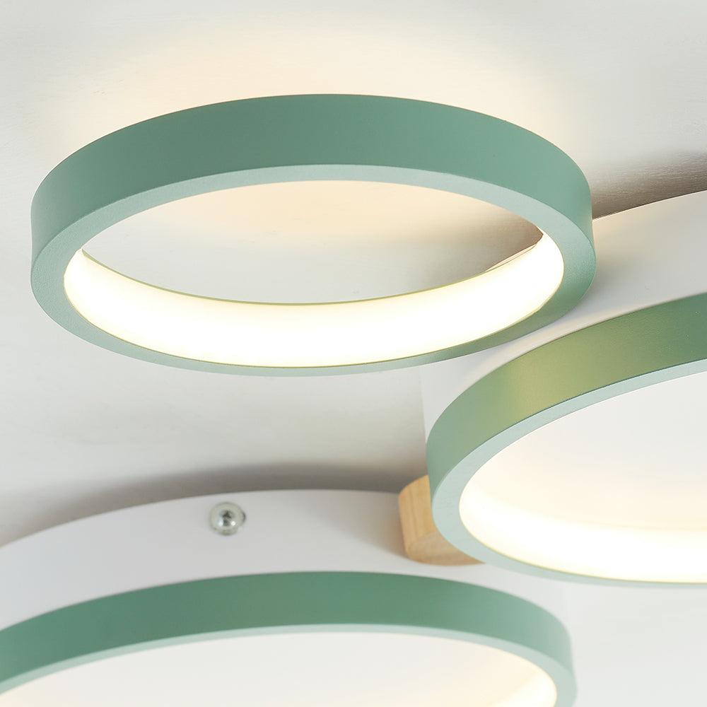 Soft Globe Ceiling Lamp for Bedroom in White and Gray