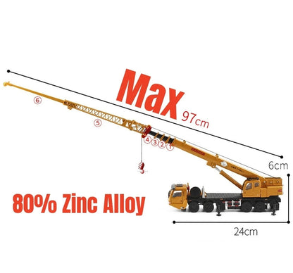 Ladder Crane Car Toy – Sturdy Diecast Build, Smooth 360° Rotation, Lifelike Engineering Design, Educational Fun, Safe for Kids 8+