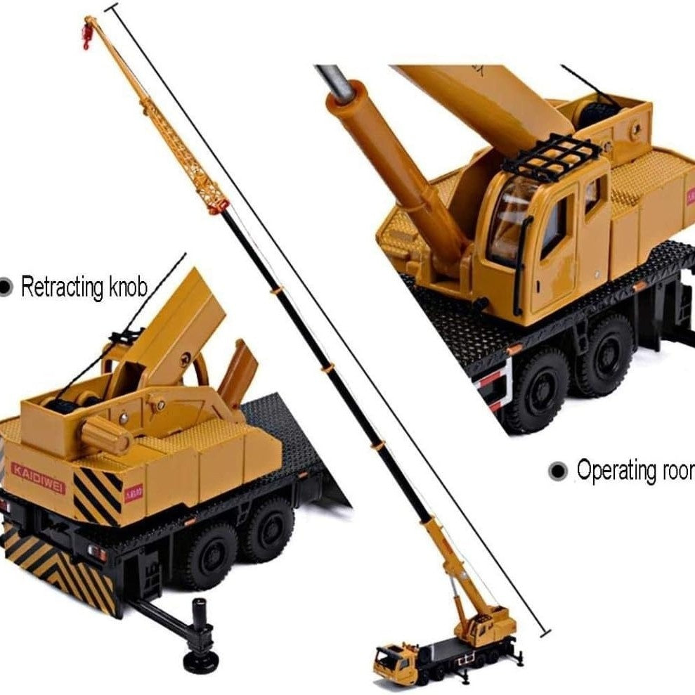 Ladder Crane Car Toy – Sturdy Diecast Build, Smooth 360° Rotation, Lifelike Engineering Design, Educational Fun, Safe for Kids 8+