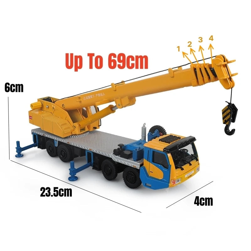Ladder Crane Car Toy – Sturdy Diecast Build, Smooth 360° Rotation, Lifelike Engineering Design, Educational Fun, Safe for Kids 8+