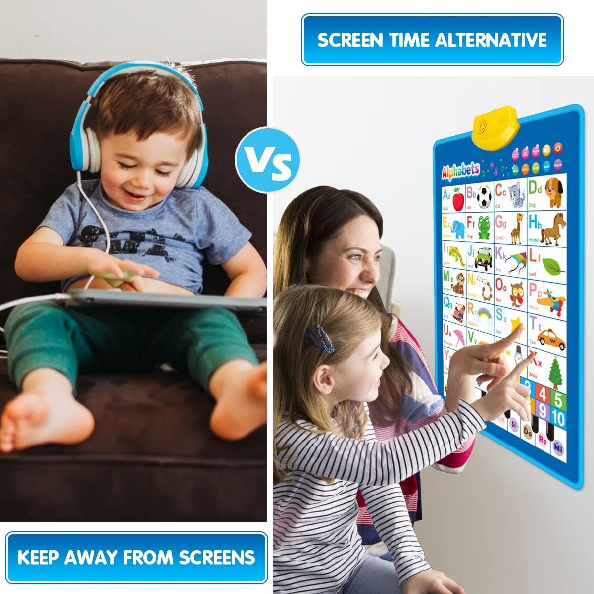 Learning Tablet for Toddlers – Interactive Educational Toy with ABCs, Numbers, Games & Music