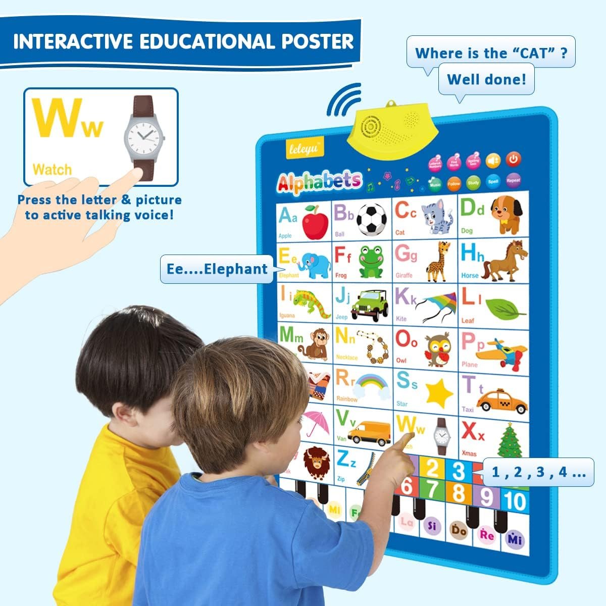 Learning Tablet for Toddlers – Interactive Educational Toy with ABCs, Numbers, Games & Music