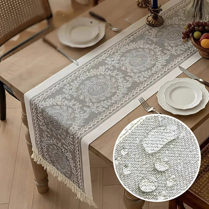 Elegant Natural Fiber Table Runner - Halri