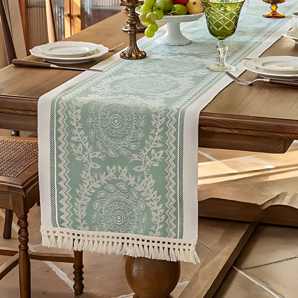 Elegant Natural Fiber Table Runner
