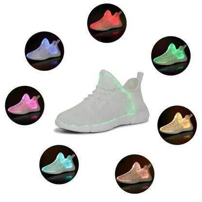 Light Up Optical Fiber Sneakers