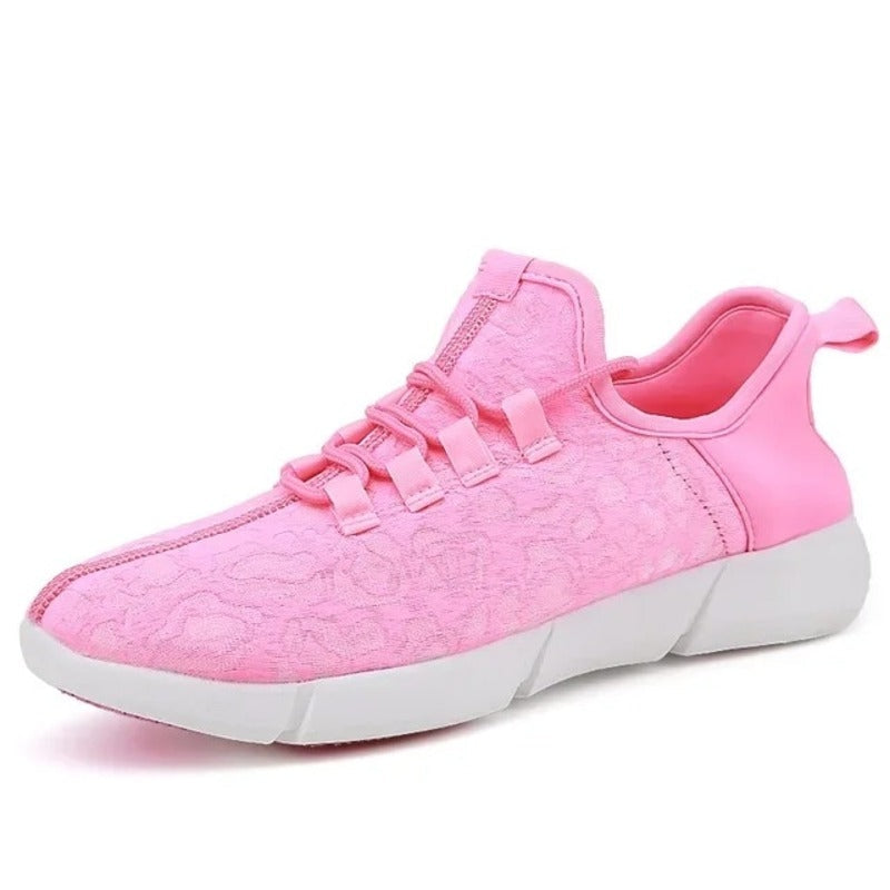 Glowing LED Fiber Athletic Shoes