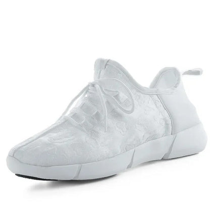 Glowing LED Fiber Athletic Shoes