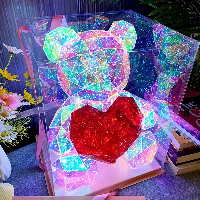 Cute LED Teddy Bear with Love Heart Gift - Halri