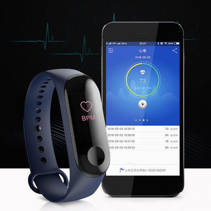 M3 Smart Watch, Smart Bracelet with Health Monitoring, Blood Pressure, Waterproof Sport Watch