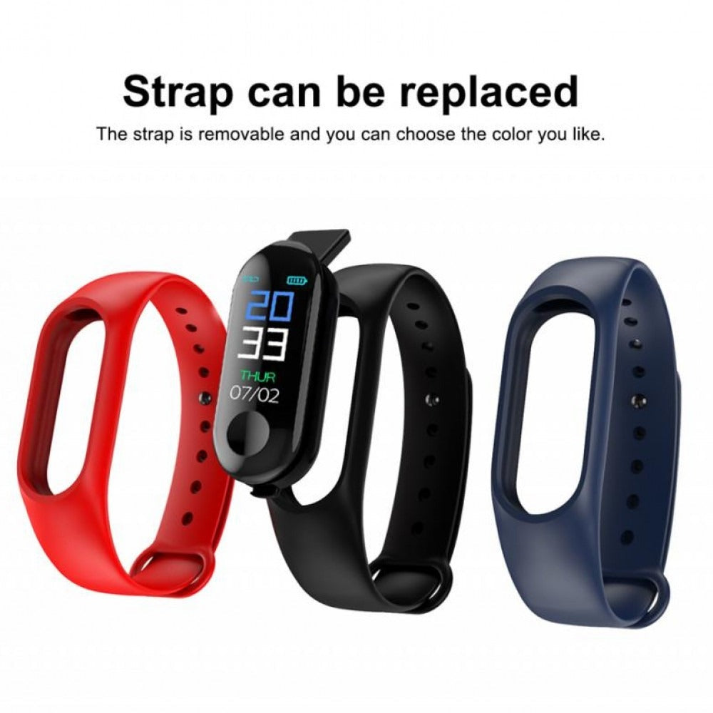 M3 Smart Watch, Smart Bracelet with Health Monitoring, Blood Pressure, Waterproof Sport Watch