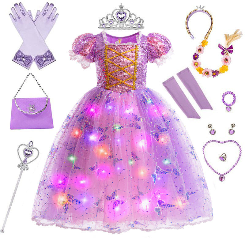 Girls Mermaid Princess Costume Dress