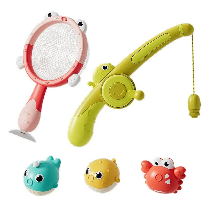 Fun LED Fishing Bath Toys with Light Rod and Reel - Halri