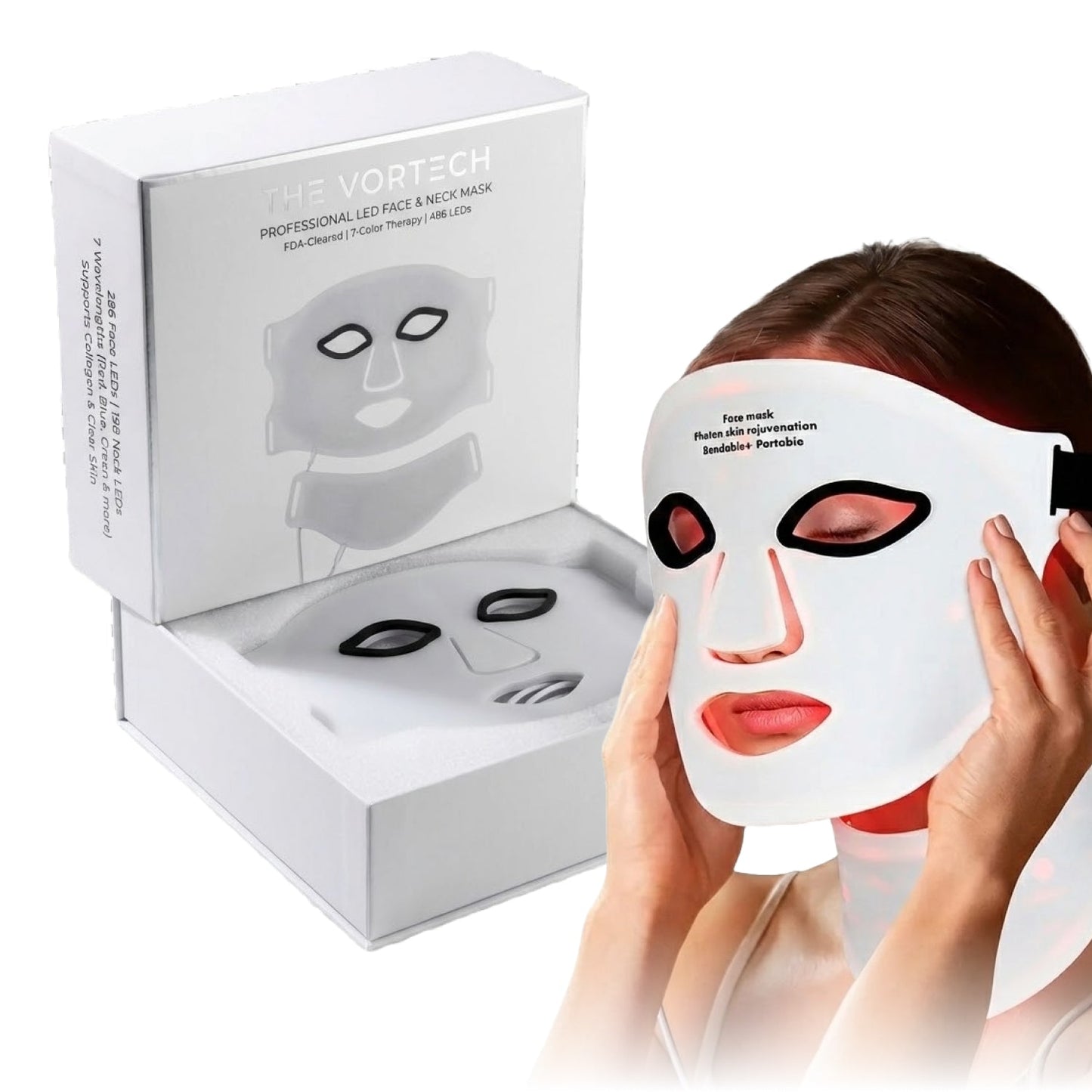 Colorful LED Facial Mask - Intense Light Therapy Coverage