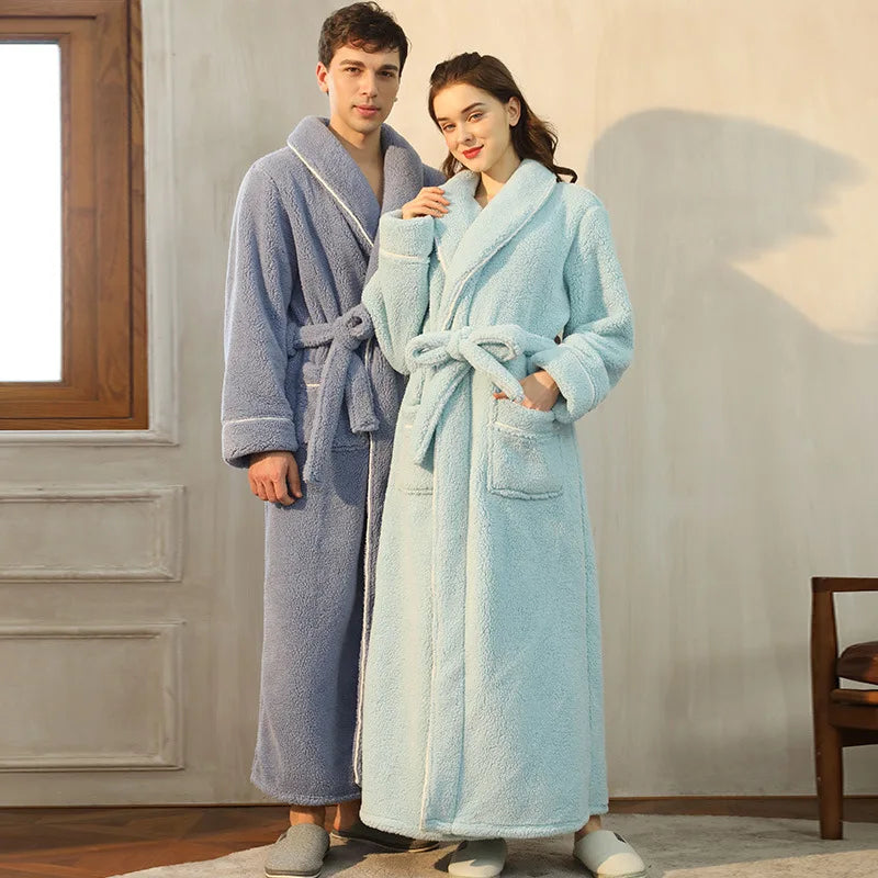 Soft Plush Bathrobe with Hooded Collar - Halri