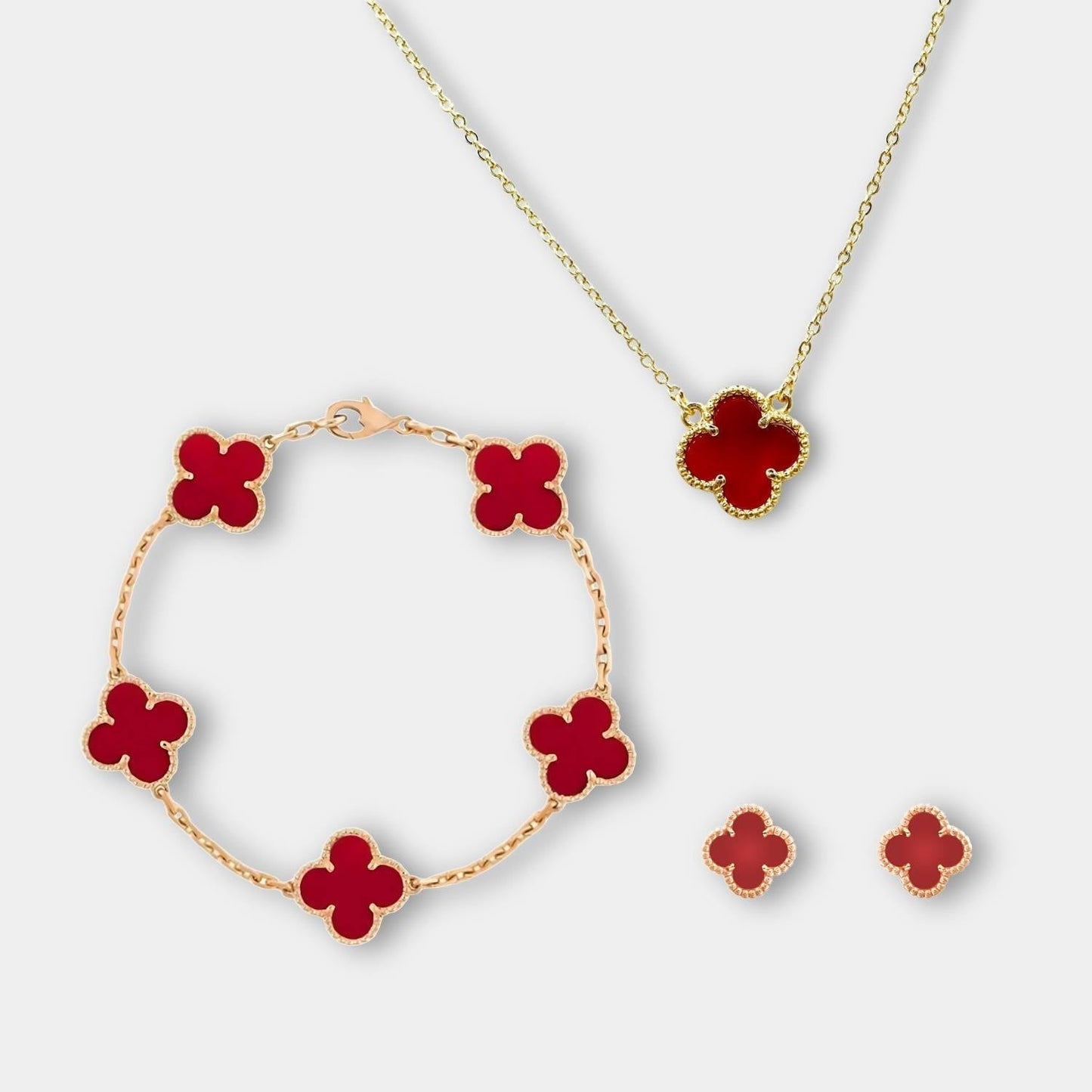 Simple Elegant Jewelry Set Necklace, Bracelet, Earrings - Halri