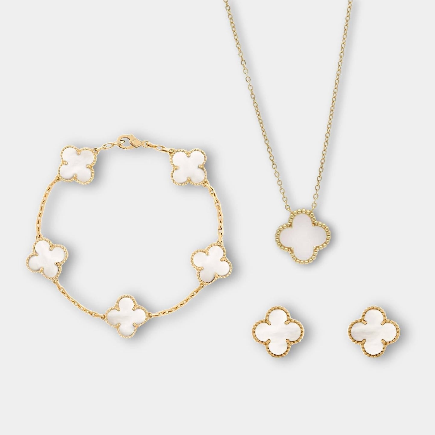 Simple Elegant Jewelry Set Necklace, Bracelet, Earrings