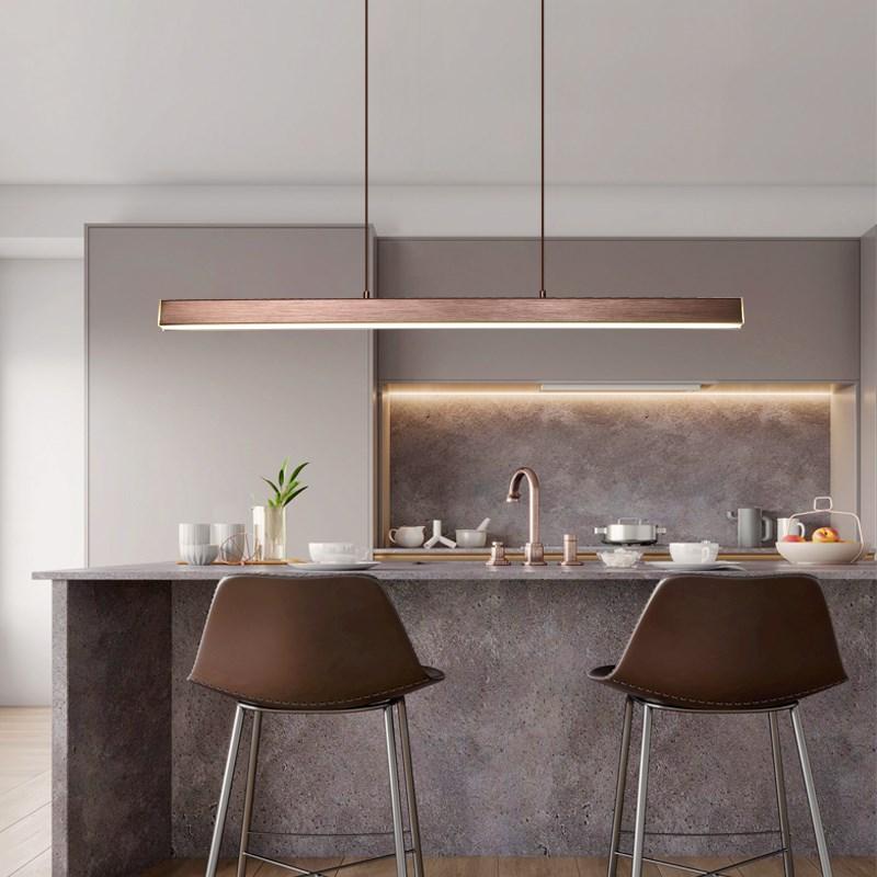 Simple Linear Pendant Light Modern Adjustable Ceiling Lamp