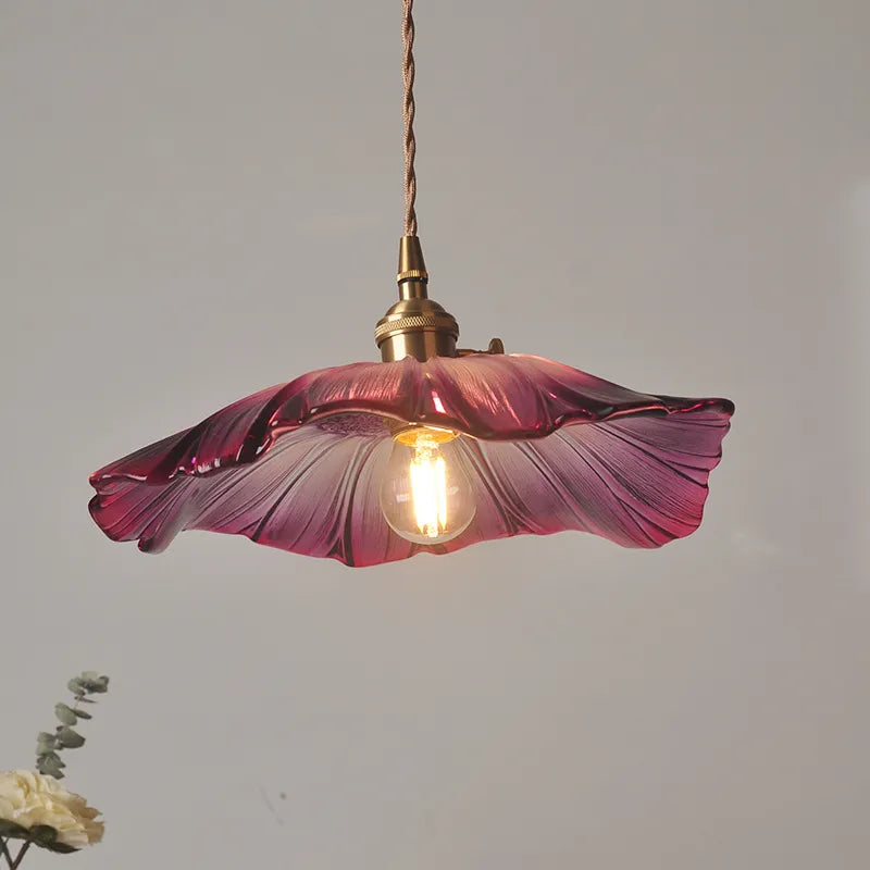 Beautiful Floral Glass Hanging Lamp - Halri