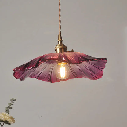 Beautiful Floral Glass Hanging Lamp - Halri