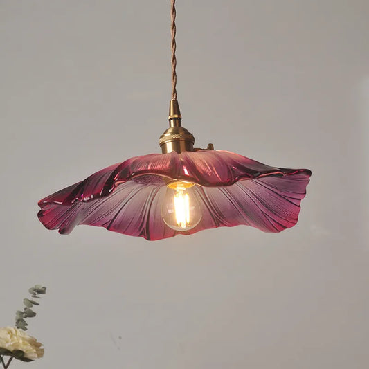 Beautiful Floral Glass Hanging Lamp - Halri
