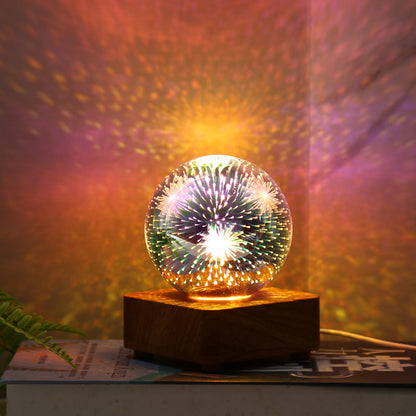 Stylish Glass USB Table Lamp for Bedroom - Halri