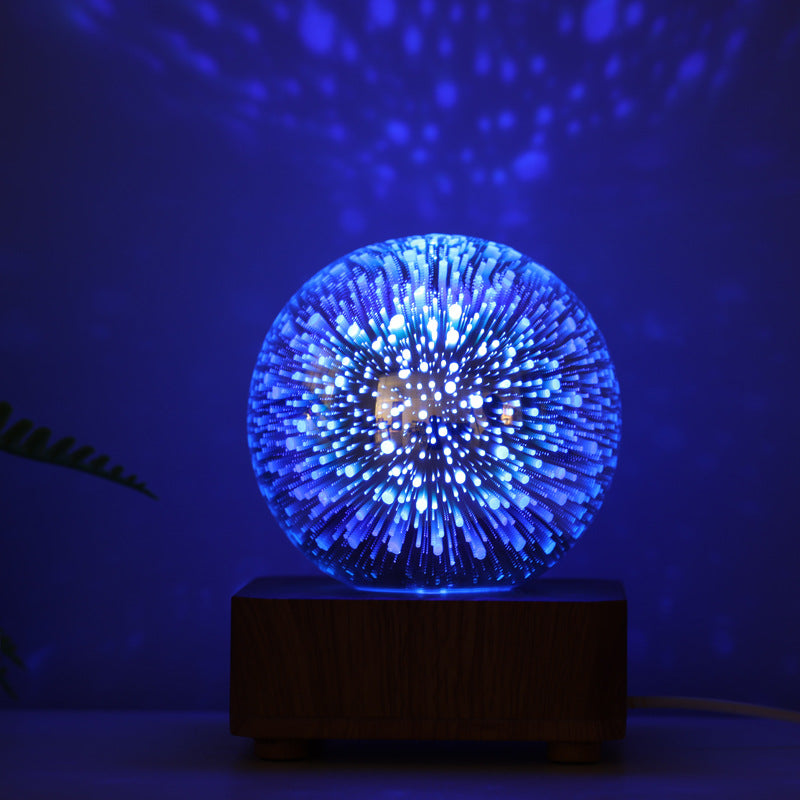Modern Art Deco LED Table Lamp with Glass Shade – USB Powered for Bedroom and Living Room, Compact Design for Bedside Tables 3